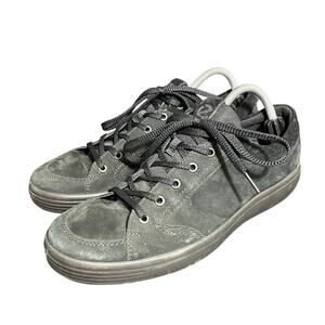 Ecco Mens Soft‎ 7 Black Suede Casual Comfort Sneaker Shoes Size 44 US 10-10.5